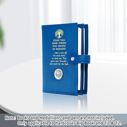 Lparkin Double AA Big Book Cover مع حامل العملة ، أغلفة Pu Leather AA لـ Gardcover ، يناسب كتاب AA Big Book و 12 خطوة و 12 تقاليدًا ، و Gud Premium Design Grant the Serenity Cover in Kuwait