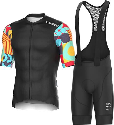 inbike Cycling Jersey Men Set shorts pib shet set trendable bike charts Quick Bib Bib Bicycle Jersey Biking Set in Kuwait
