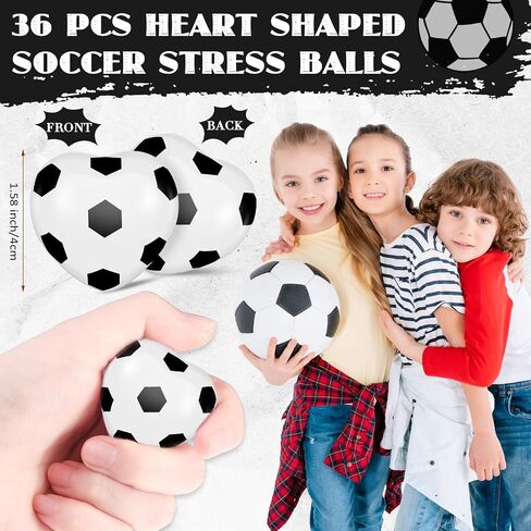 Poen 36 Pcs End of Year Gifts for Students Sports Heart Stress Balls End of Year Balls Gifts Relief Toys for Kids School Classroom(Basketball) in Kuwait