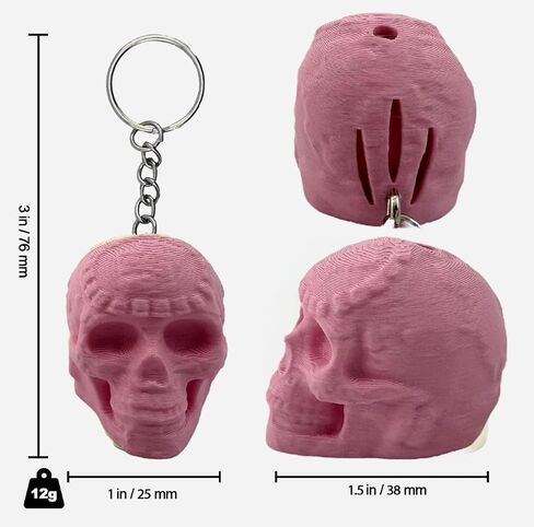 واقعية Aztec Death Whistle Keychain صراخ شبيهة بالإنسان أكثر من 125 ديسيبل ، مثالية للدفاع عن النفس (الوردي) in Kuwait