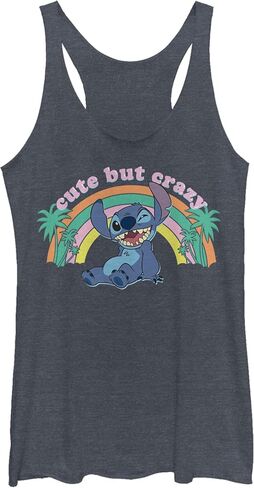 Disney Women's Lilo Stitch Selfie Tri-Blend Racerback Layering Tank in Saudi Arabia