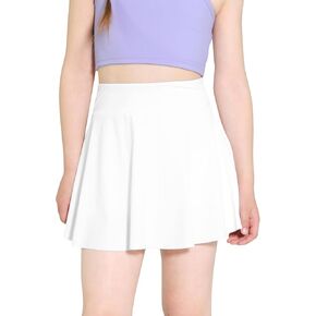 Girls Tennis Skirts, Casual Cute Kids Girls Athletic Skorts with Pocket Liner, Workout Sports Running Shorts, 5-14Y