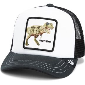 Goorin Bros. The Farm Unisex Kids Trucker Hat, Black (Dino Kiddo), One Size