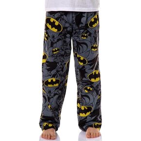 DC Comics Batman Boys' Logo Character Design Allover Print Kids Lounge Pajama Pants