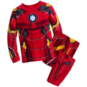 Marvel Iron Man Costume PJ Pals Pajamas Set for Boys, Red, 6