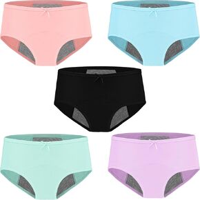 Hellove Womens Cotton Period Panties Menstrual Protective Leak Proof Briefs For Teen Girls,Women
