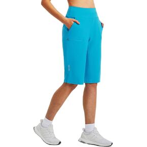 baleaf Women's Bermuda Long Shorts Knee Length Quick Dry Zipper Pockets Lightweight Hiking Cycling UPF 50+ in Kuwait