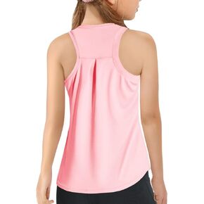 Haloumoning Girls Athletic Tank Tops Kids Racerback Olcyfeless Orcyout Running Sports Terts من 5 إلى 14 عامًا