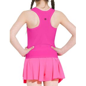 Girls Tank Tops Racerback Sleeveless Athletic Shirts Quick Dry for Sports Dance Workout Tops 5-14 Years