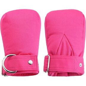Littleforbig Hot Pink Adult Baby Soft Padded Mittens - Hand Restraint Gloves with Comfort Padding Double Security Breathable & Warm for Ultimate Protection