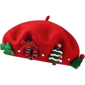 DANMY Santa Hat, Christmas hat, Wool Christmas hat, Santa Hat Adult Women Young Girls Holiday Party