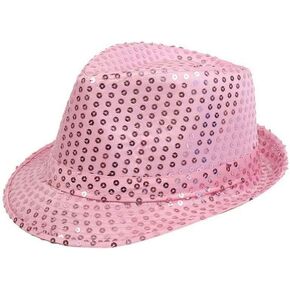 Sequin Fedora Hat Solid Color Dance Hat Western Retro Disco Cap Unisex Costume Cap for Women Men Party Supplies