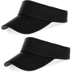 2 Pcs Women Men Visors Sports Sun Visor Hats Cotton Tennis Golf Visor Hat UV Protection Summer Beach Baseball Cap