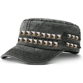 Cadet Army Cap مرصعة بقعة على الطراز العسكري اليومي على الطراز العسكري.