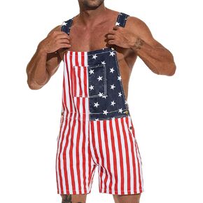 Coveralls for Men Bibs Overalls Festival Jumpsuits Shorts Romper