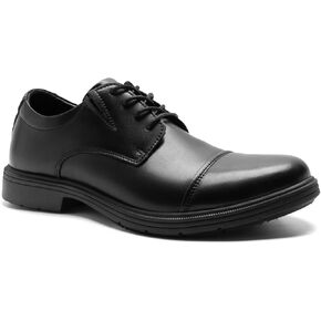 Orthopedic Business Leather Dress Shoes - Arch Support Formal Wingtip Oxford Patent Shoe for Men- Plantar Fasciitis Cap Toe Comfortable Lace Up Oxfords for Tuxedo for Foot Pain Relief