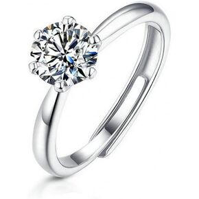 1 Carat 14K White Gold Wedding Engagement Rings For Women IGI Certified 1 Carat Round Lab Grown Diamond, Gift For Her, Diamond Rings For Women