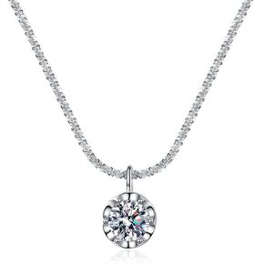 The Diamond 1 Carat Lab Grown Diamond Pendant Necklace For Women 14K White Gold Pendant | Fine Jewelry For Her | Timeless Design | Gift Box Included