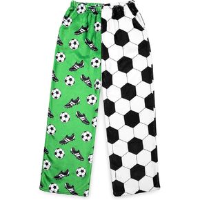 iscream Big Boys Fun Print Silky Soft Plush Fleece Pants - Play Ball Collection