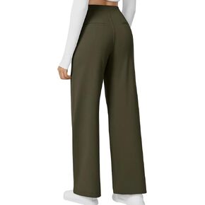 سروال عمل عالي الخصر للنساء الأعمال غير الرسمية للملابس المكتبية سراويل بنطلون مع جيوب in Kuwait