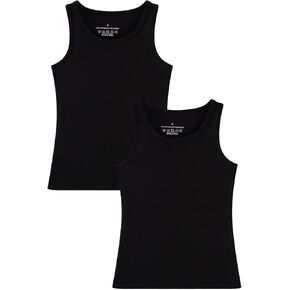 Huata Girls Tank Top 2 Packs Racerback Dance Dance Shirt for Kids