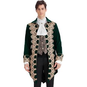 Mens Gothic Victorian Steampunk Pirate Frock Coat Jacket
