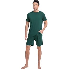 DG Hill Mens Pajamas مجموعة شورتات - سروال بيجاما سروال سروال سروال سروال سراويل PJS - Pajamas الصيفية بارد بنطلون قصير PJs لينة للرجال in Kuwait