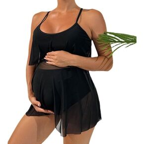 MGGMOKAY TANKINI MATRENIT STIND STRAP قابل للتعديل من قطعتين من قطعتين مع شبكة متصلة