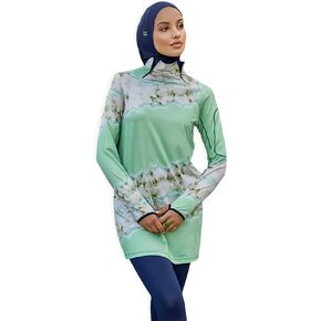 Modest Swimwear for Women 5-Piece Set | Swimsuit Suit Long Sleeve Burkini Set | Full Cover Hijab ​Bathing Suit Set