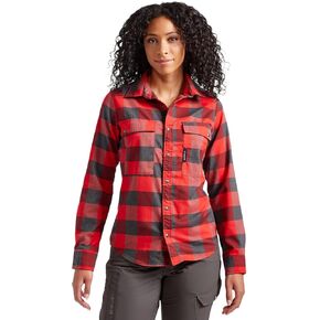 TRUEWERK Women's Tech Flannel - Durable Work Shirt with Snap Buttons