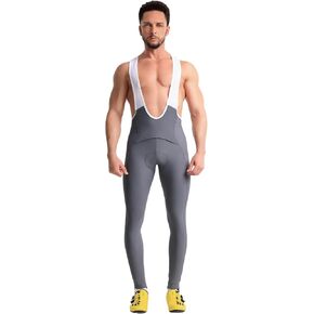 CEROTIPOLAR Men's Thermal Fleece Bathroom Access Cycling Bibs Tights, Bike Bibs Pants for Fall and Cold Winter