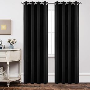 Joydeco Blackout Curtains for Bedroom - 84 Inch Length Thermal Insulated Room Darkening Curtains with Grommets (2 Panels, 52x84 Inch), Noise Reducing & Wrinkle-Free Drapes for Living Room, Windows