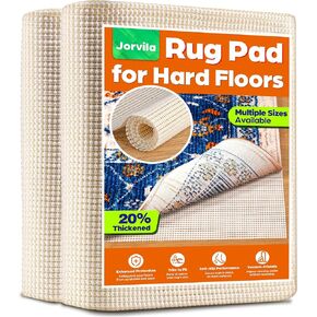Non Slip Rug Pad 8x10 Feet, Anti Skid Mat for Under Area Rugs, Keeps Rugs in Position and Safe, Thick Cushioned Carpet Pad for Hardwood Floors Protection