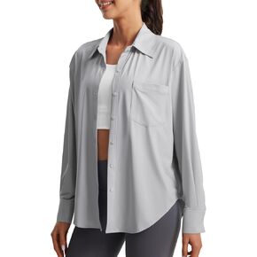 Libin Women's UPF 50+ Long Sleeve UV Sun Protection Shirts Quick Dry Button Down Dress Swim Beach Cover Up for Hiking Fishing