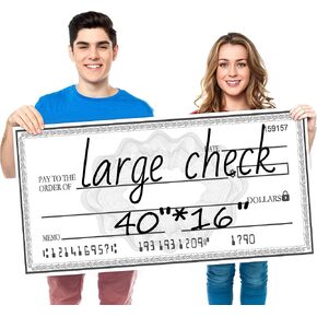 Professional Giant Dry Erase Check Board - 30x16 Inch Reusable Presentation Prop for Awards Ceremonies, Fundraisers & Charity Events in Kuwait