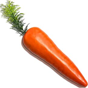 Vaulted Skulls & Co Fake Carrot | Plastic Carrot | Realistic Fake Vegetable | Artificial Food | Lifelike Vegetable Decoration | Easter Decorations | Orange | 9"