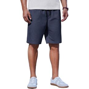 COOFANDY Mens Casual Shorts Cotton Drawstring Summer Shorts Elastic Waist Lightweight Twill Chino Shorts