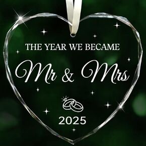 Wedding Gifts for Couples 2025, Mr and Mrs Gifts for Bride Newly Wed GIF ts for Her Just Married Ornaments 2025 Just Married Decorations Bridal Shower Ornaments