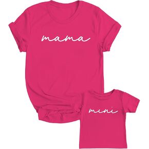 Mommy and Me Outfits Matching Mommy and Daughter Shirt Girl Mom Shirt Cute Summer Family Clothes