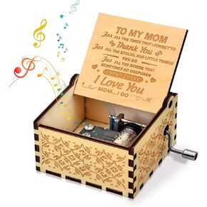 Mothers Day for Mom Gifts from Daughter Son Gifts for Mom from Daughter Mom Gift for Mothers Day Birthday Best Mama Mother Gift Hand Crank Music Box