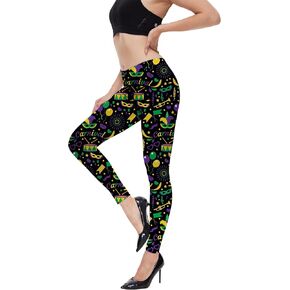 TMSD Women's Graphic Graphic High Weist Leggings نحيل