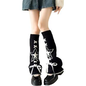 Goth Leg Warmers for Women Rave Cute Y2k Harajuku Punk Scenecore Alt Emo
