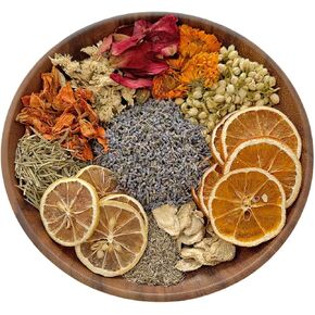 غليظ potpourri ، potpourri على نار خفيفة ، كلها طبيعية مصنوعة يدويا أعلى روز لافندر لافندر برتقالي مثالية للهدية المضيفة للمنزل