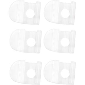 6pcs مقبض ظلال نافذة مطوية من اللاسلكي - 2.28 * 1.57 * 0.59 في ظلال أسطوانة سكة حديد بلاستيكية من البلاستيك