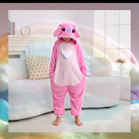 Unisex Children Animal Onesie Pajamas, Kids Flannel Halloween Costume Christmas Pajamas For Girls and Boys 4-13Y in Saudi Arabia