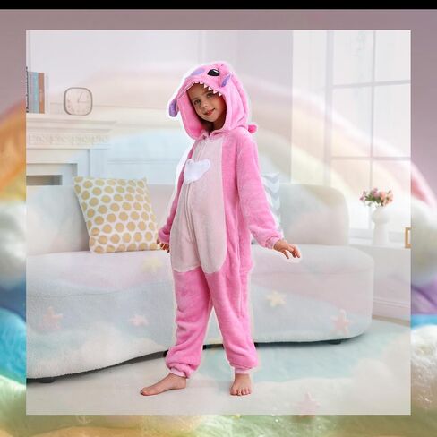 Unisex Children Animal Onesie Pajamas, Kids Flannel Halloween Costume Christmas Pajamas For Girls and Boys 4-13Y in Saudi Arabia