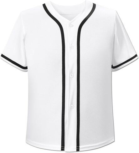 Boys Baseball Jersey Button Down Hip Hop Personalized Sport T Shirts Tops for Kids Girls Toddler Baby in Kuwait