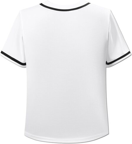 Boys Baseball Jersey Button Down Hip Hop Personalized Sport T Shirts Tops for Kids Girls Toddler Baby in Kuwait