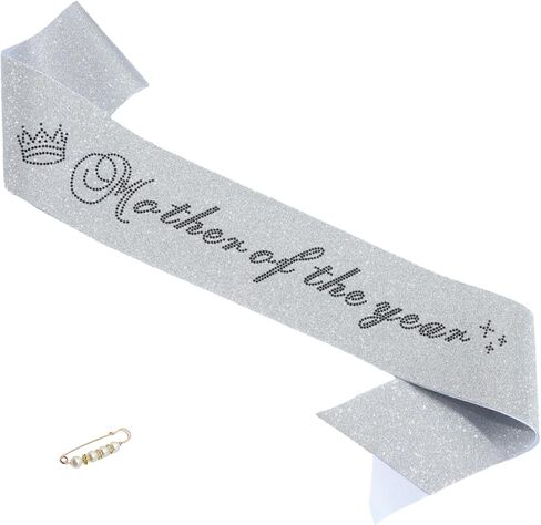 "Mother of the year Mother's Day Mama's Birthday Sash with Pear Pin Party Favors For Women Mom's Birthday Gifts in Saudi Arabia
