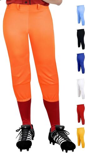 Exxact Sports Womens Softball Pants Knicker/Yoga Style Knee Length, 4-Way Stretch Low Rise Softball Pants for Women in Kuwait